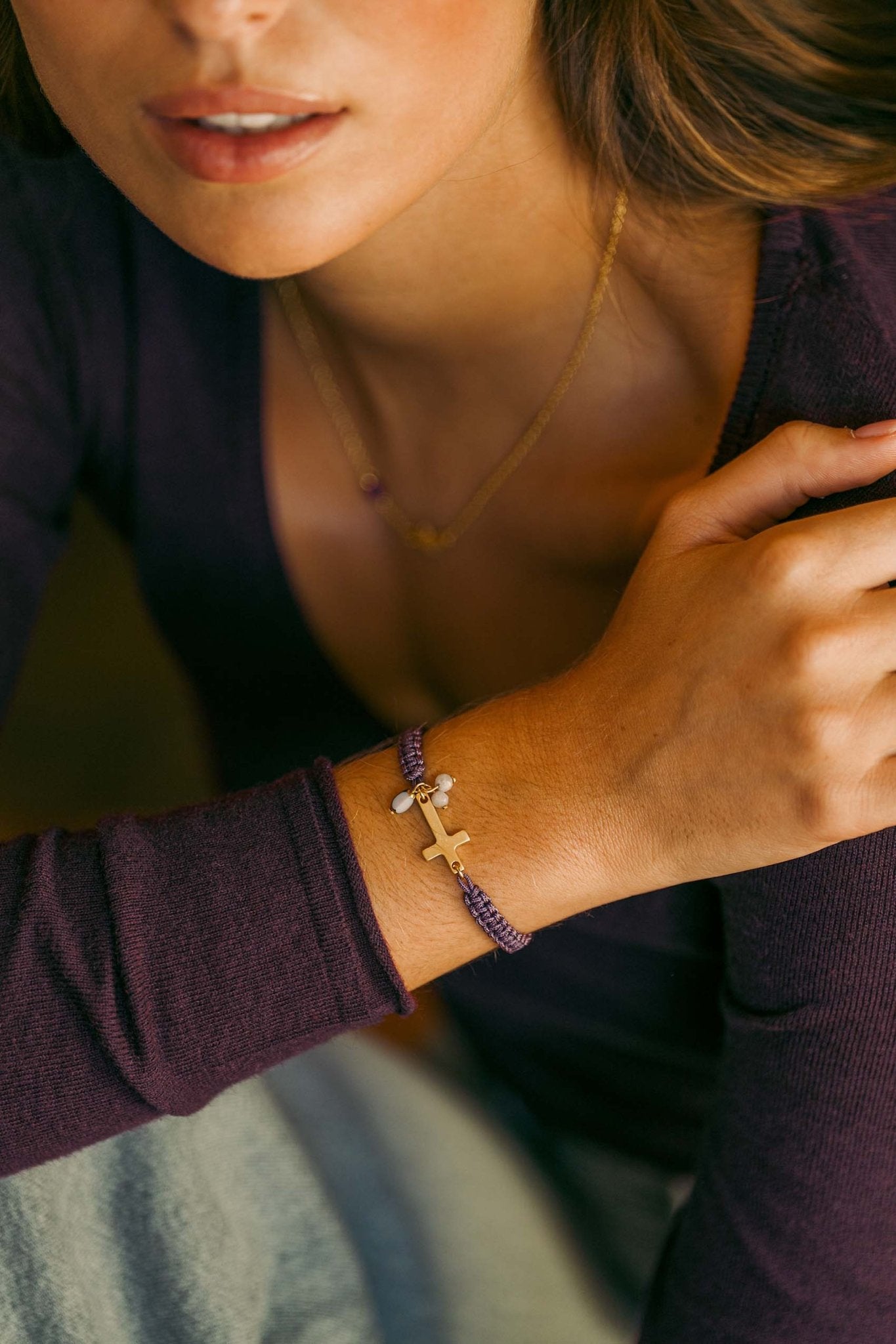 Adjustable Cross Bracelet - Sofia Godinho Bracelets