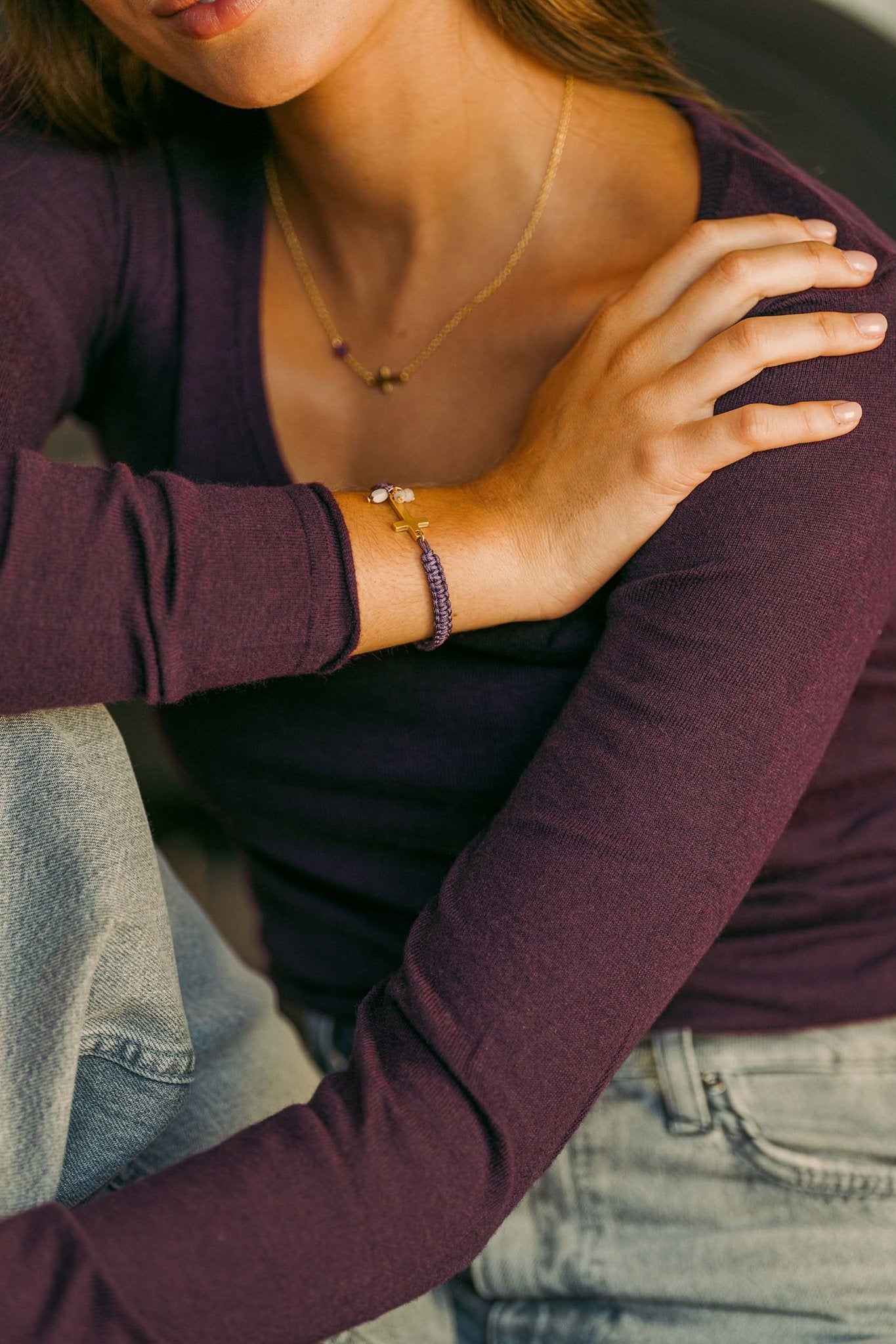 Adjustable Cross Bracelet - Sofia Godinho Bracelets