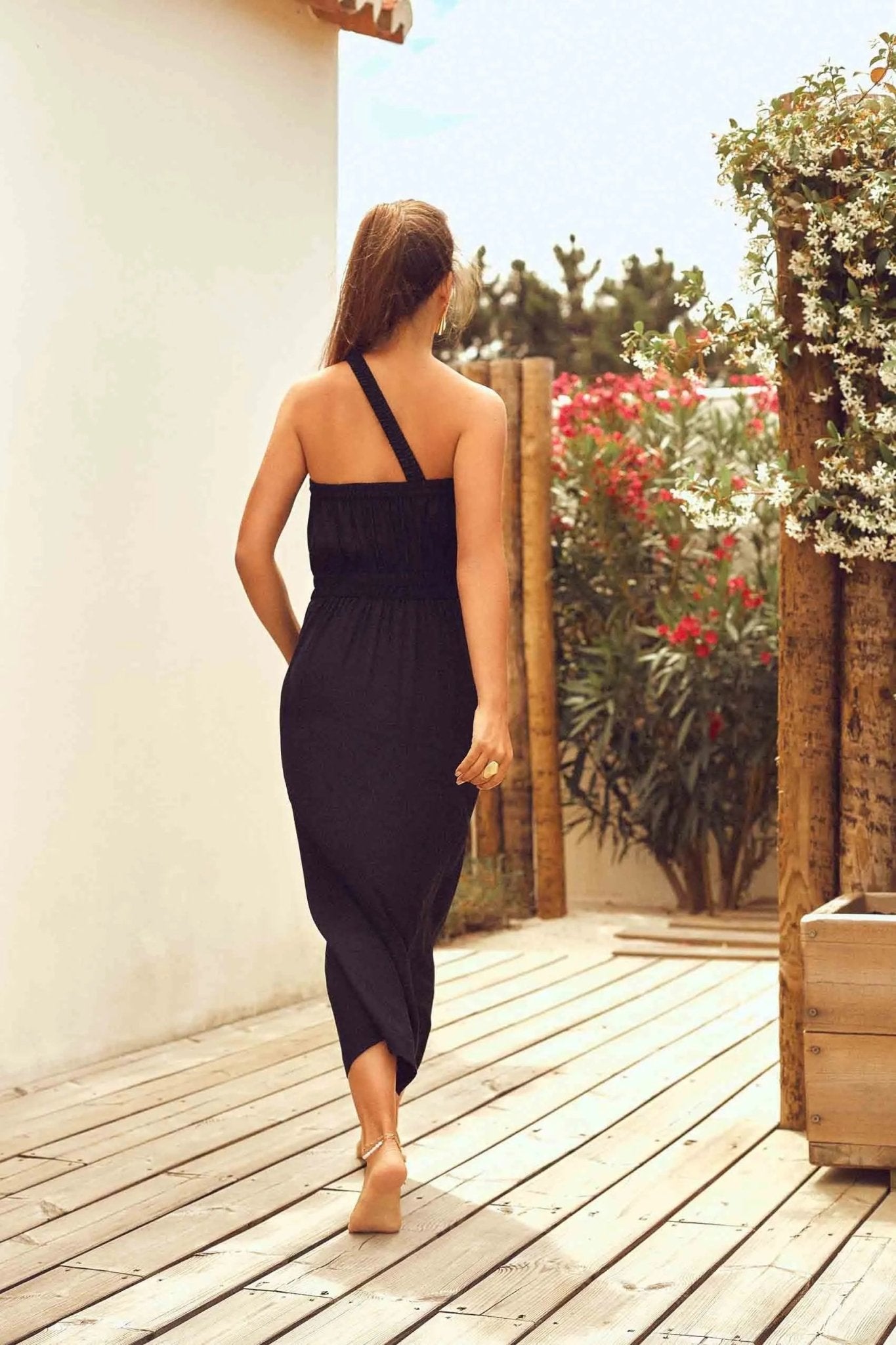 Cleo One Shoulder Black Dress - Sofia Godinho Clothing