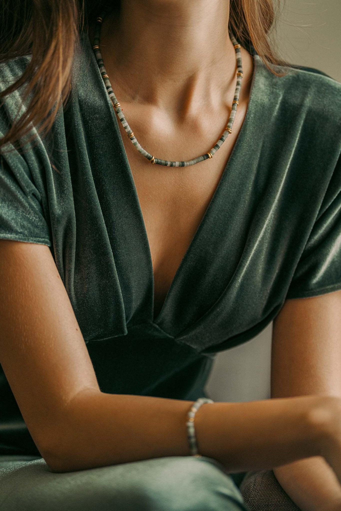 Deep Green Necklace - Sofia Godinho Necklaces