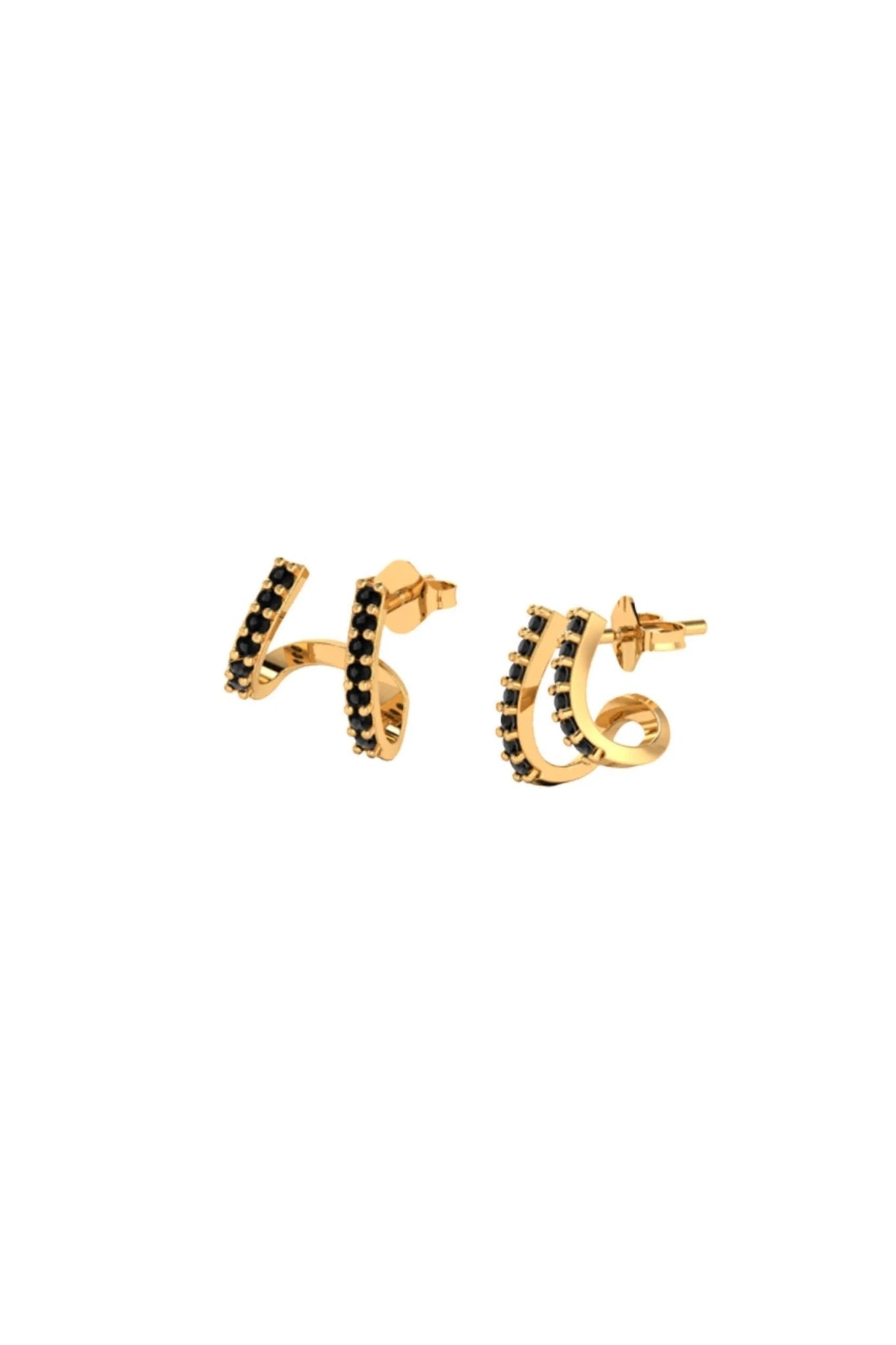 Double Cuff Golden Earrings - Sofia Godinho Earrings