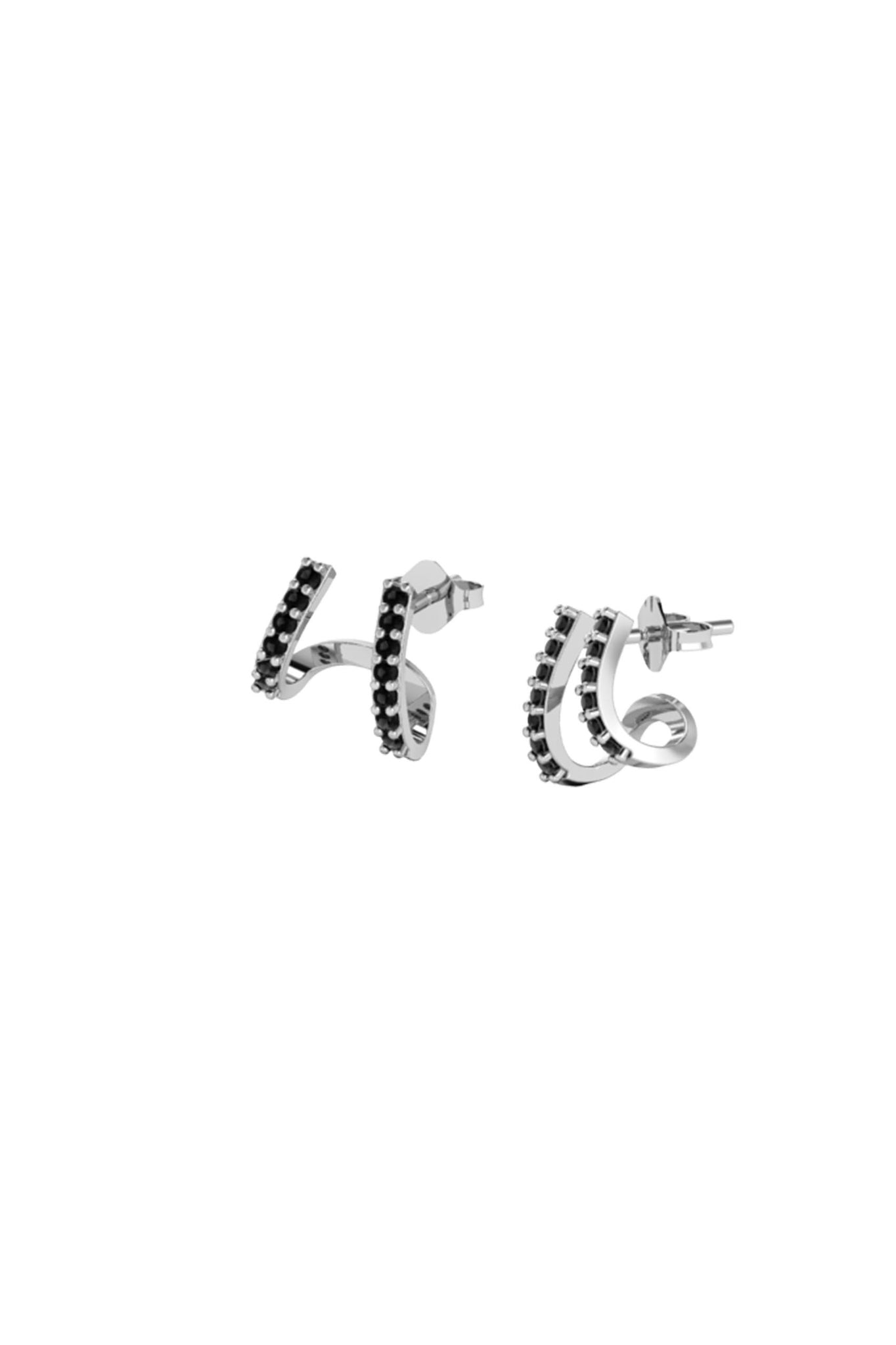 Pendientes Double Cuff en Plata