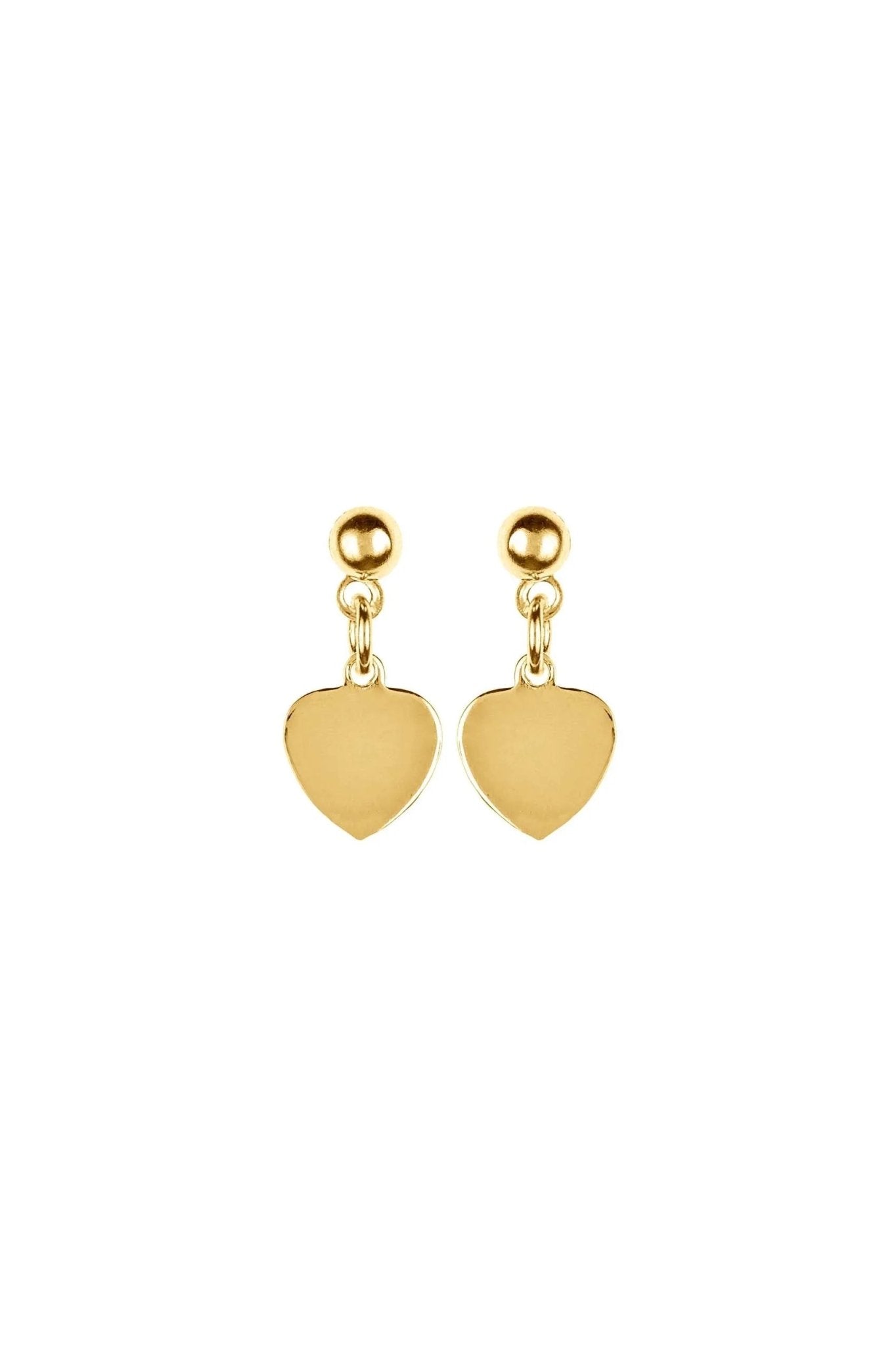 Golden Heart Earrings - Sofia Godinho Earrings