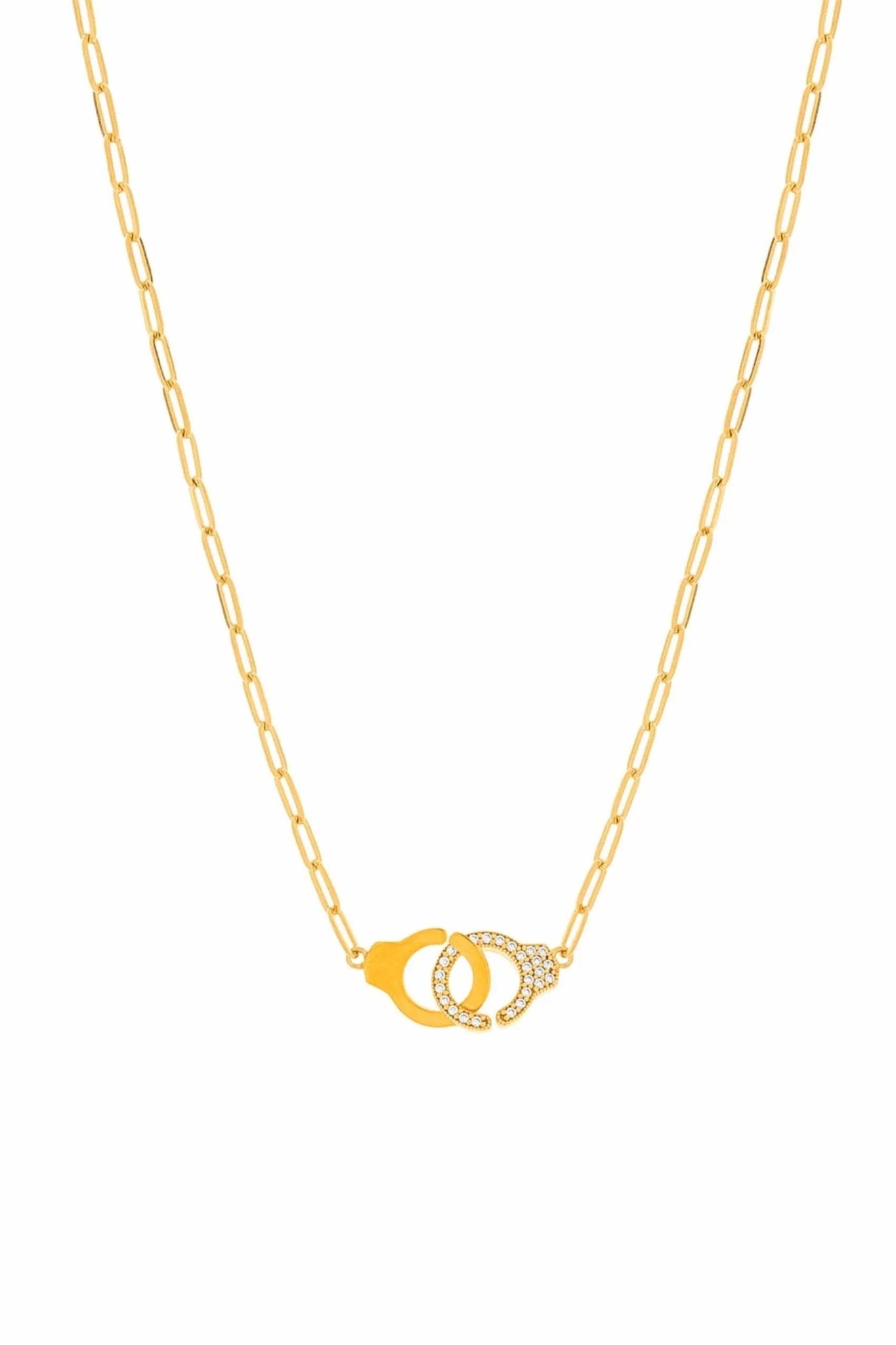 Handcuffs Pavé Necklace - Sofia Godinho Necklaces