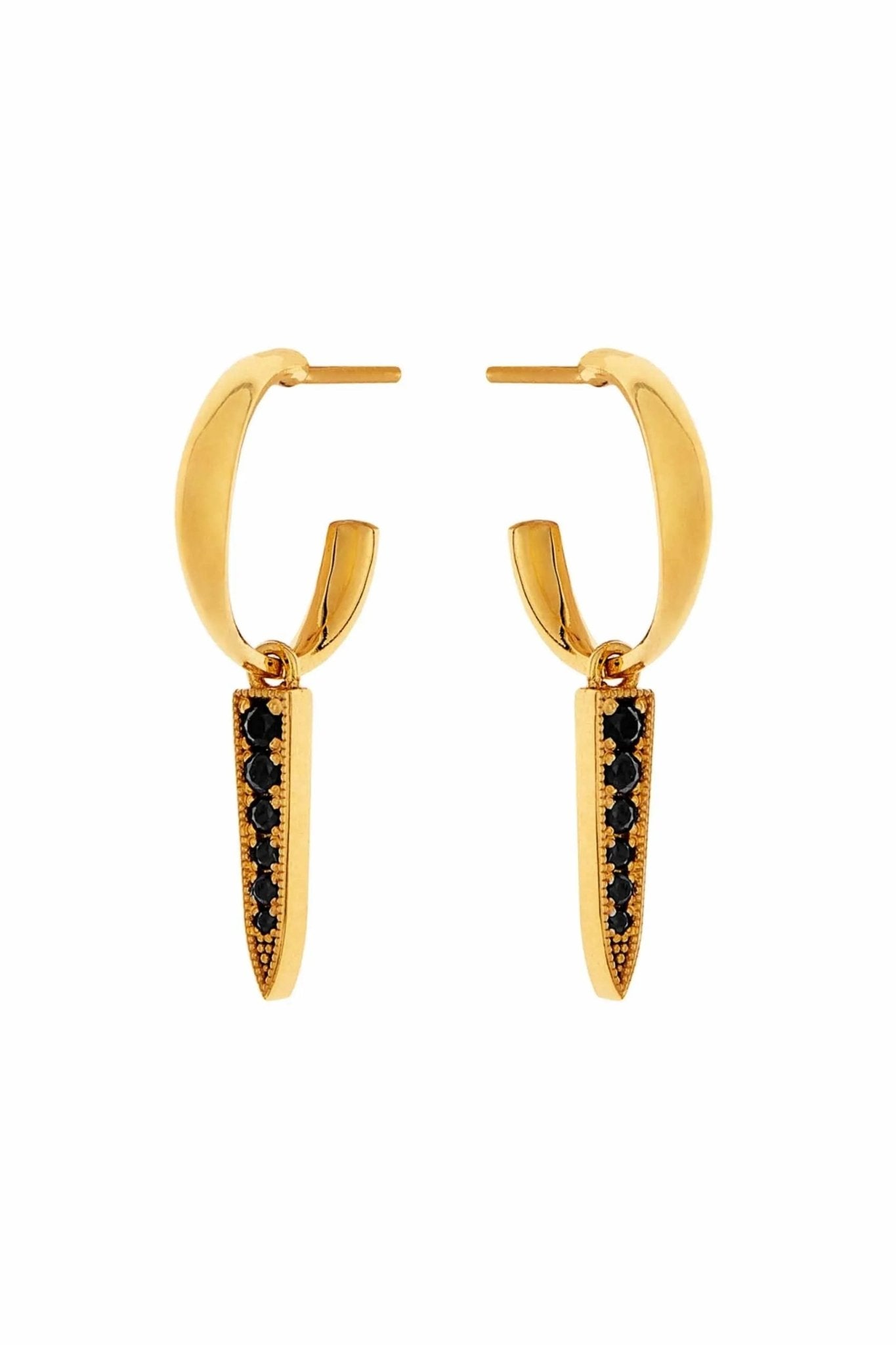 Pavé Spike Hoop Earrings - Sofia Godinho Earrings