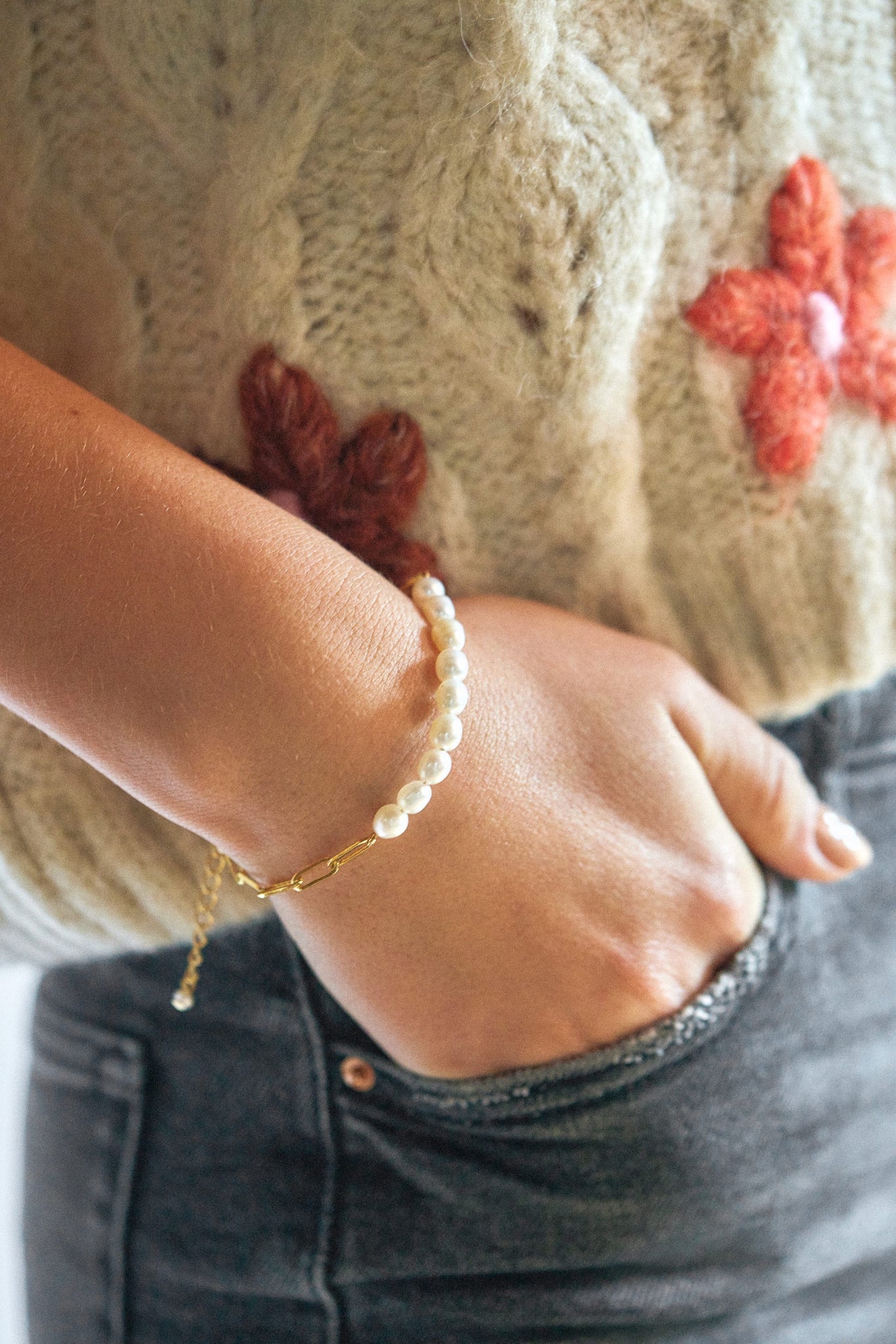 Pearls & Links Bracelet