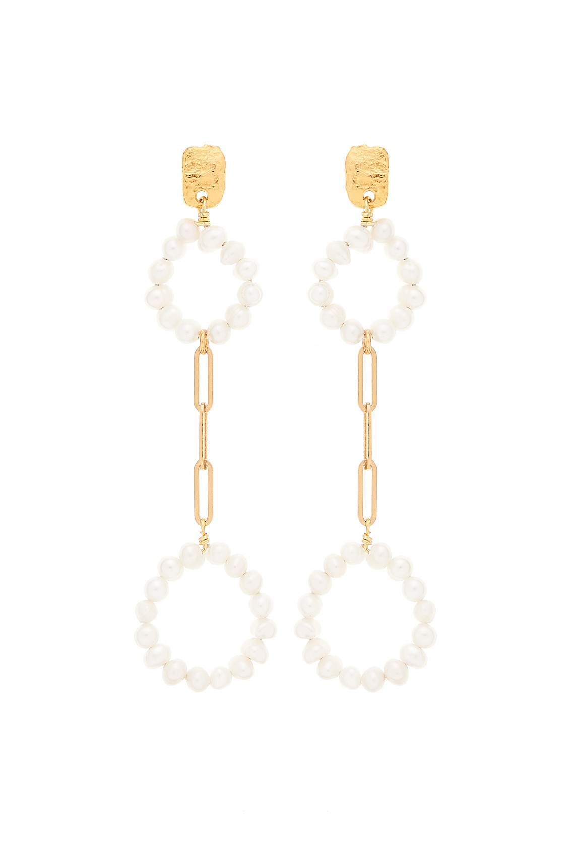 Pendientes Pearly Circle Double