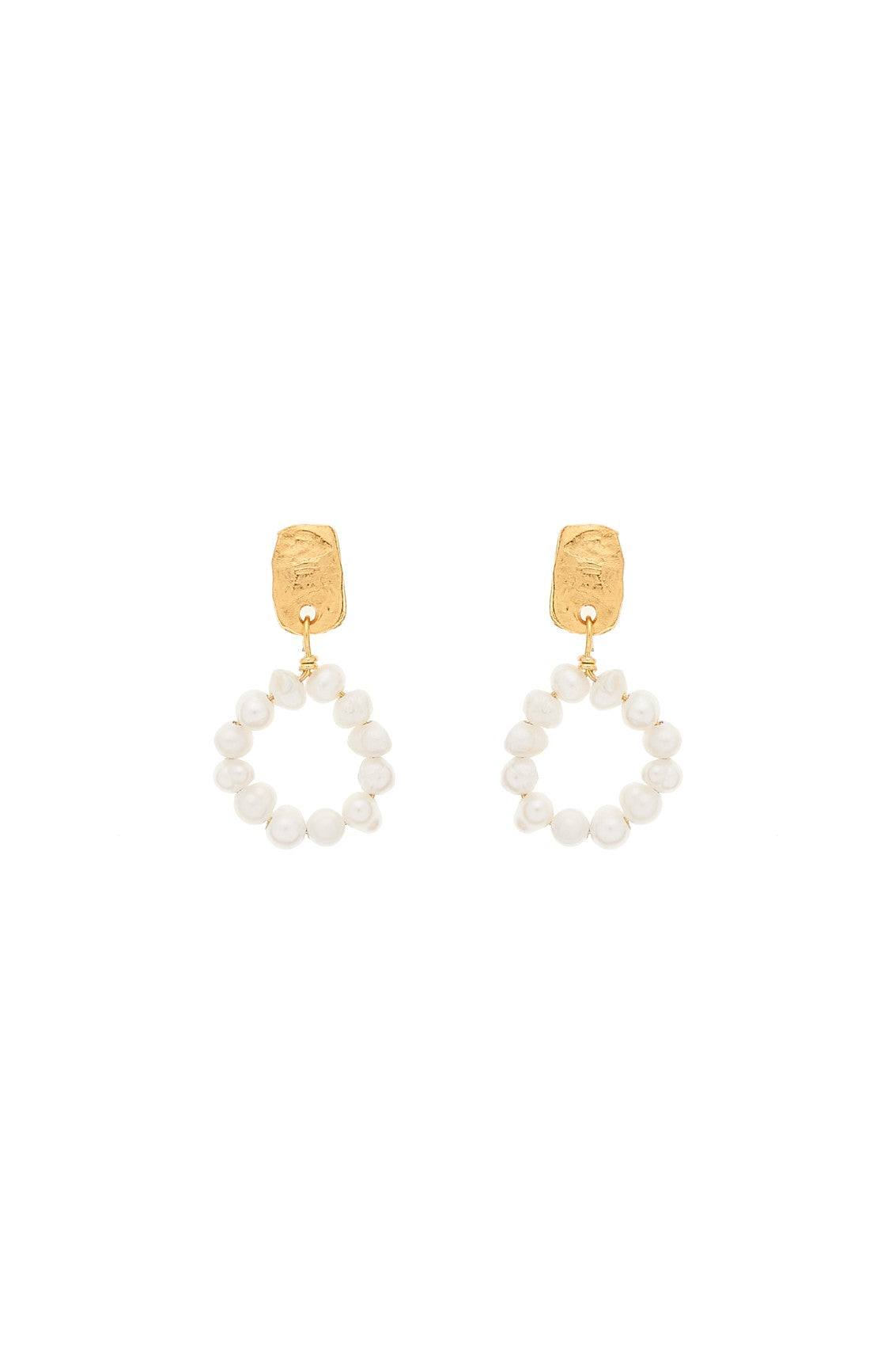 Pearly Circle Earrings