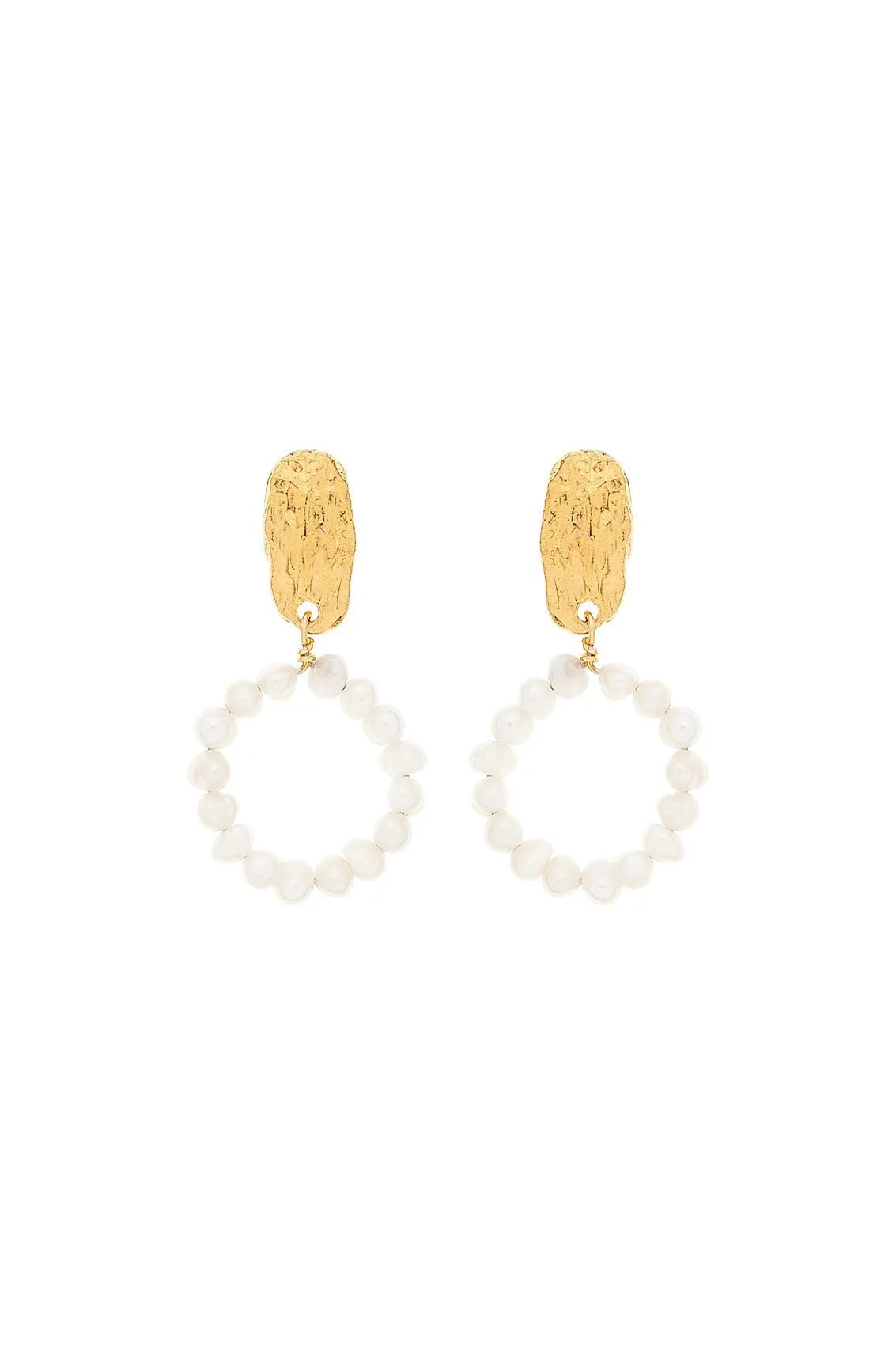 Pearly Circle Large Earrings - Sofia Godinho Earrings