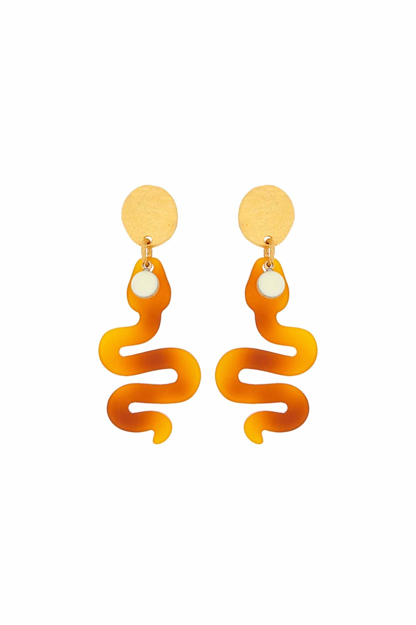 Tortoise Snake Earrings