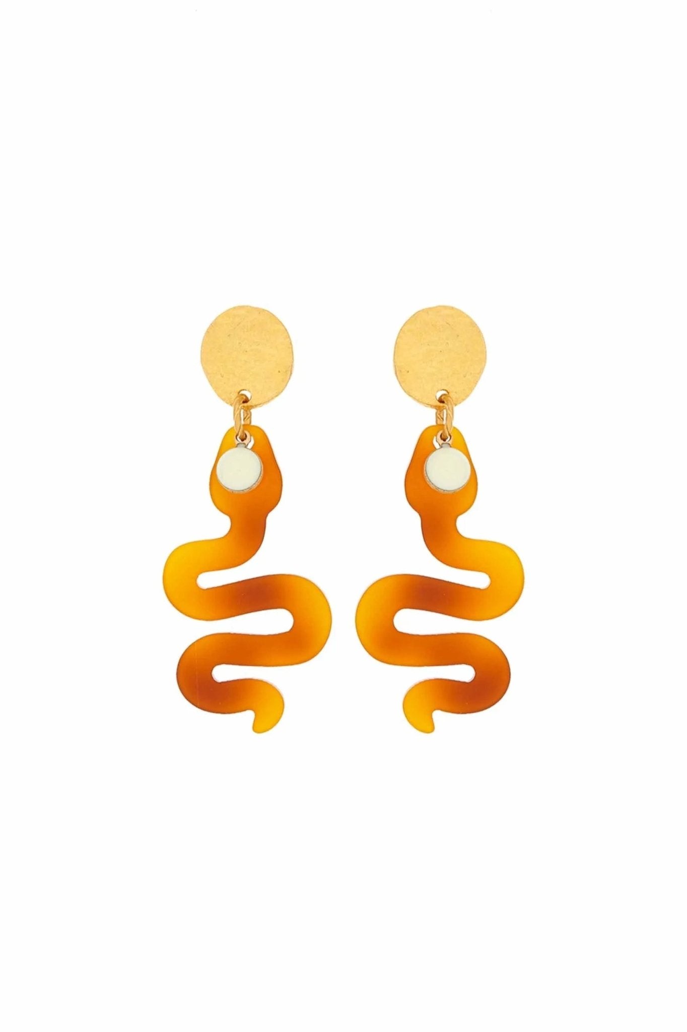 Tortoise Snake Earrings - Sofia Godinho Earrings