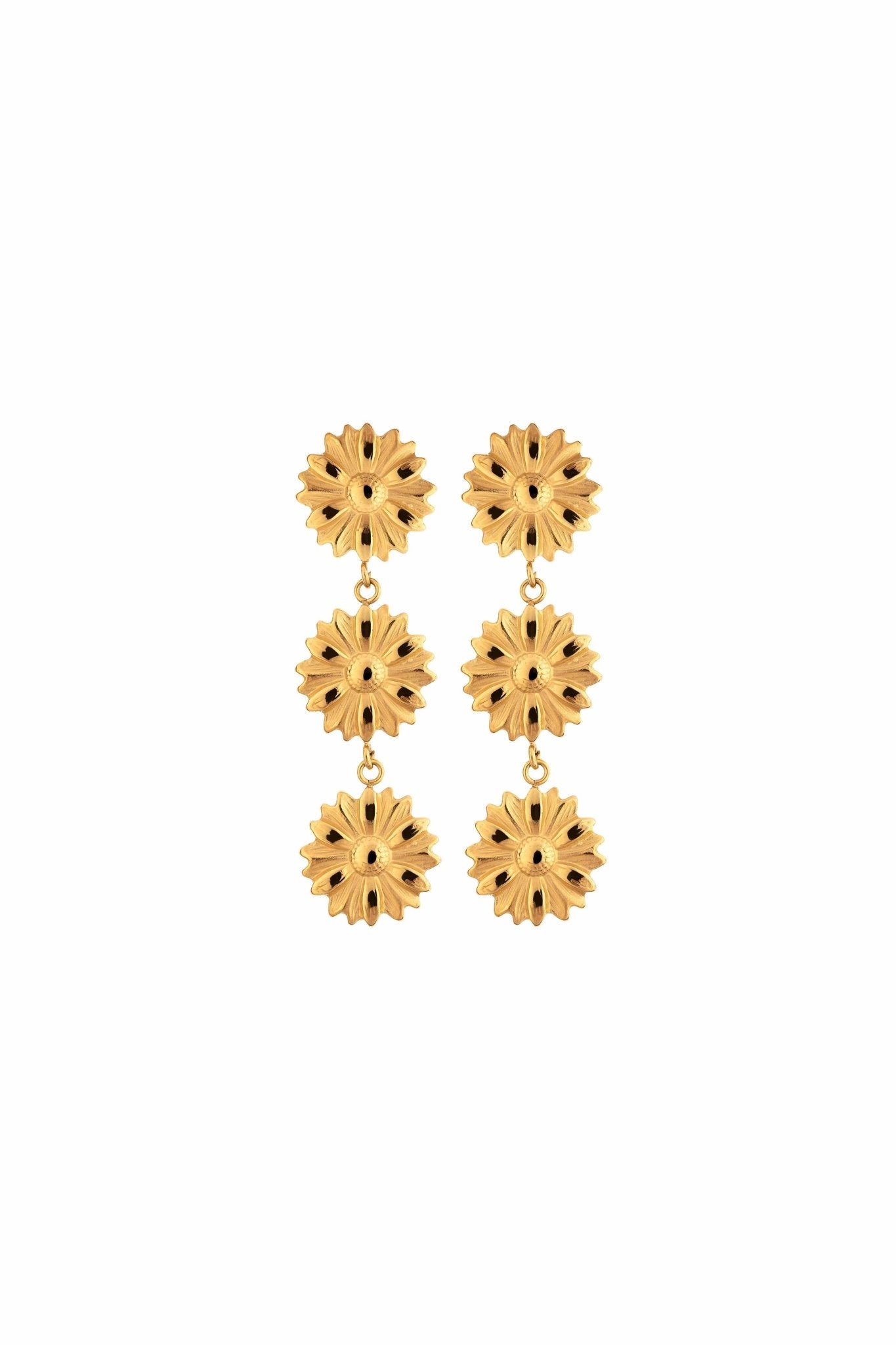 Triple Daisy Waterproof Earrings - Sofia Godinho Waterproof