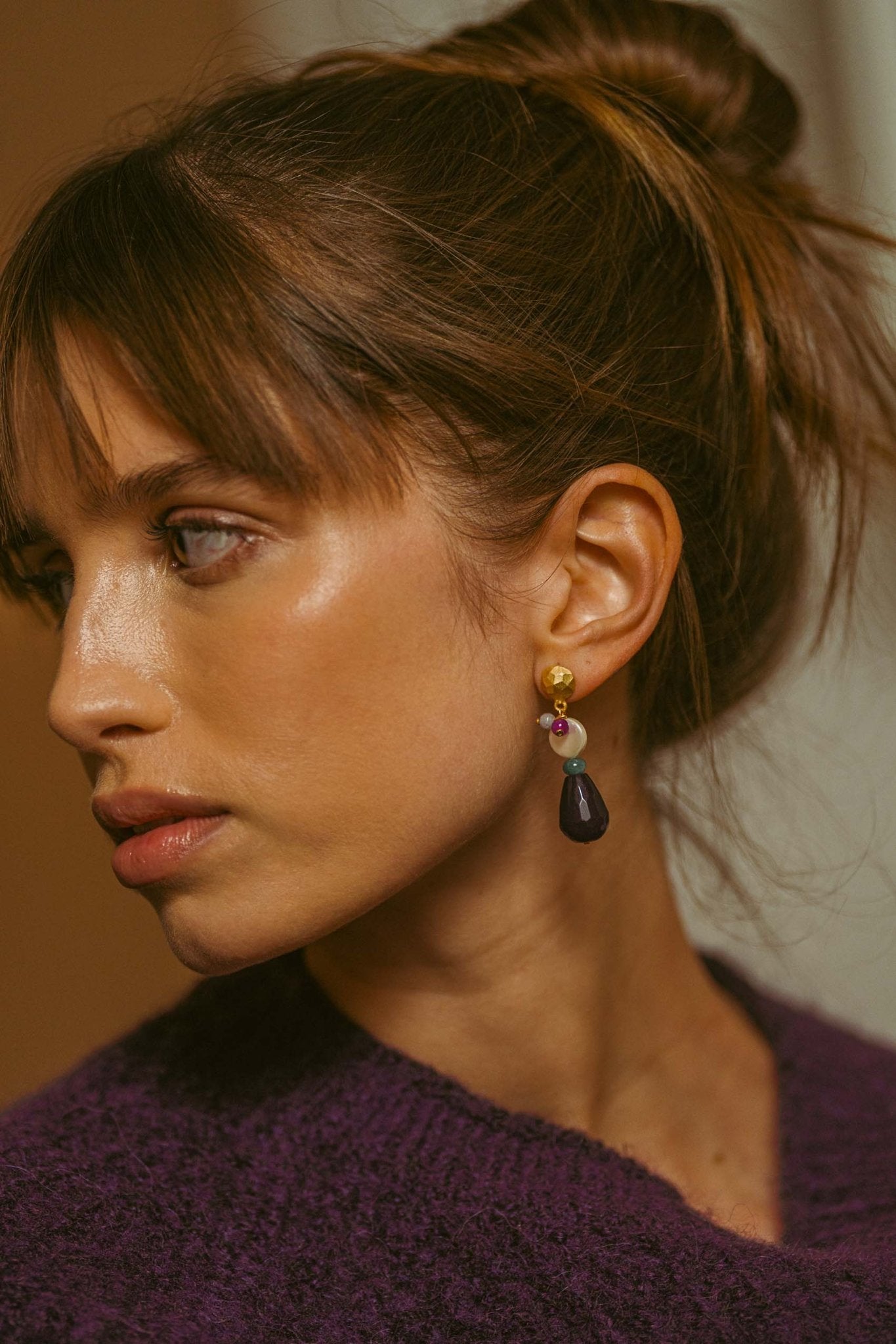 Violet Stones Earrings - Sofia Godinho Earrings